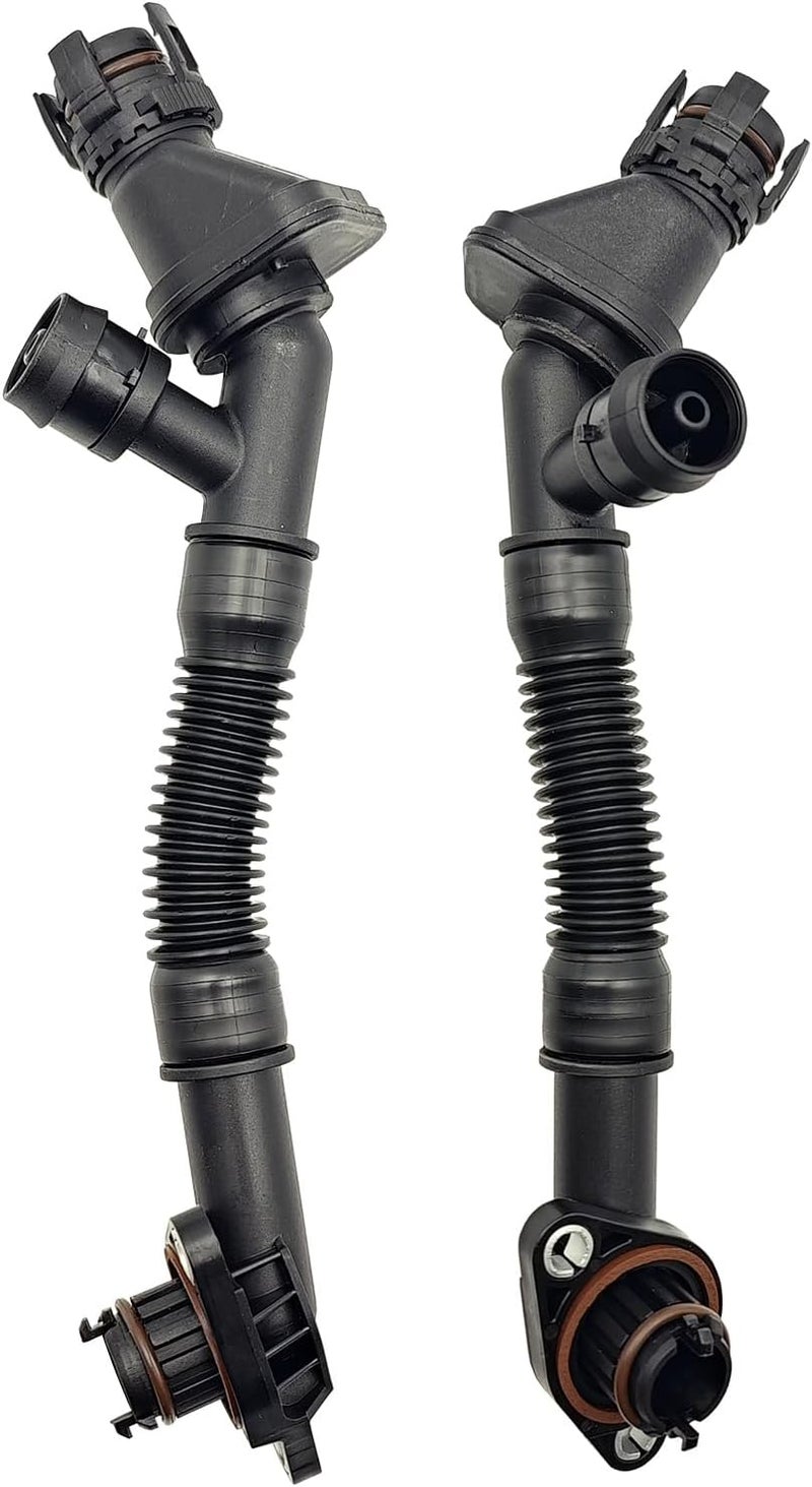 AMCC Crankcase Vent Hose Left and Right (2Pcs) Compatible with BMW 550i 650i 750i X5 X6 B7 F01 F02 F07 F10 F12 F13 E70 E71 N63 Replaces:11157646086 + 11157646087 - Image 1